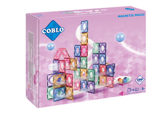 Magnetic tiles marble track 100 pieces  