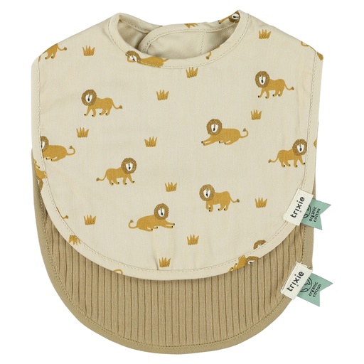 Bib - set of 2 lively lion 