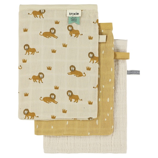 Tetra washandje - set van 3 lively lion 