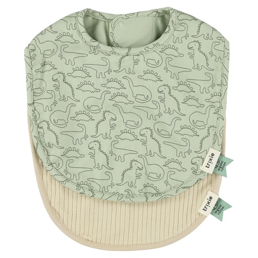 Bib - set of 2 daring dino 