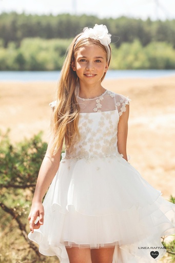 Dress white&gold champagne 