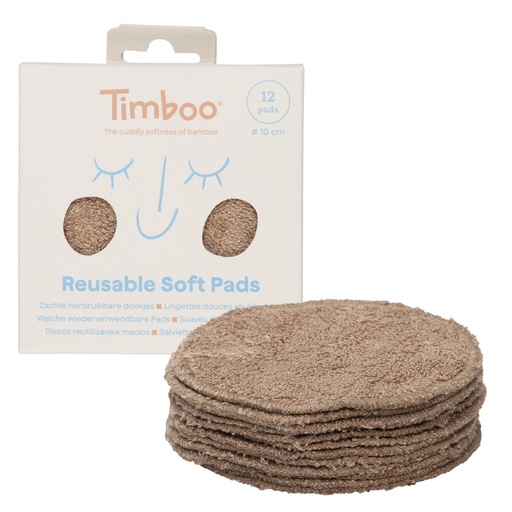 Wasbare pads - 12 stuks savannah sand 