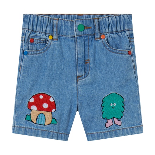 Korte jeans broek light blue 