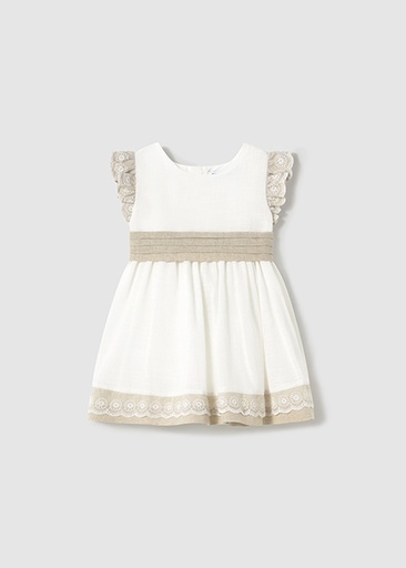 Jurk met kant en strik natur-line 