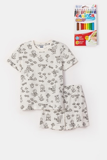 Pyjama krab color me print