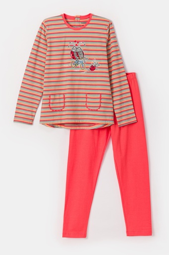 Pyjama multicolor streep