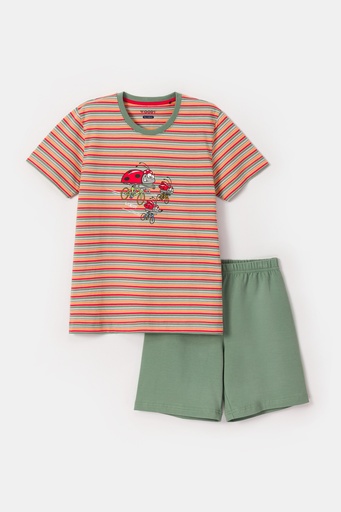 Pyjama multicolor streep