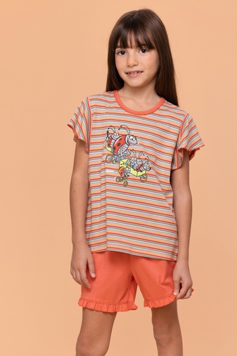 Pyjama multicolor streep