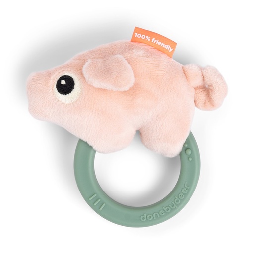 Rammelaar met bijtring Pigee Colour Mix