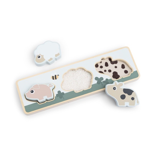 Inlegpuzzel sensory Tiny farm colour mix