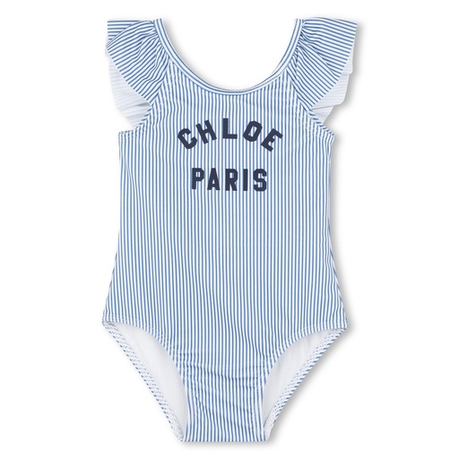 Badpak wit  blauw 