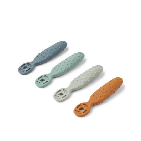 Lepels Caelia (silicone, 4 stuks) whale blue multi mix 