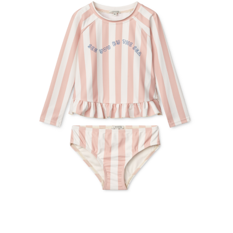 Set with swim shirt and bikini bottom Dagny sorbet rose - creme de la creme 
