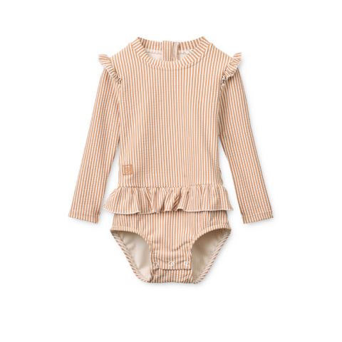 Badpak Sille stripe pale tuscany - creme de la creme 