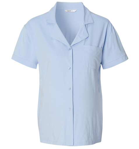 Borstvoedingspyjama-Top Neero Jersey Korte Mouwen Light Sky