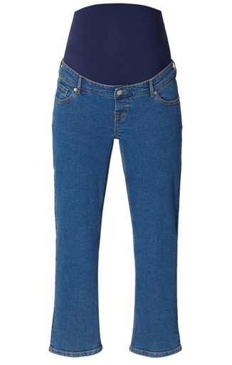 Jeans Hawa Recht Model Enkelhoogte Met Buikband Medium Blue Wash