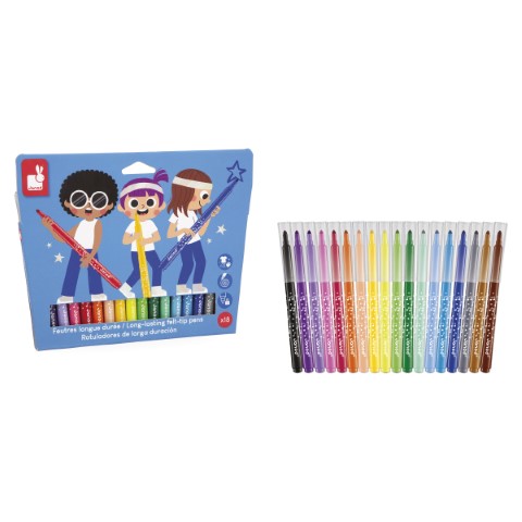 Long-lasting markers x18