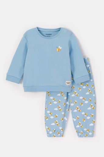 Sweater en broek lichtblauw
