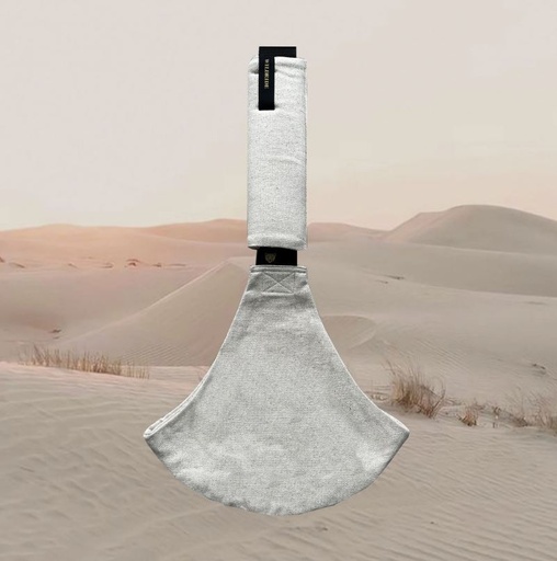 Kinderdraagzak linen sand