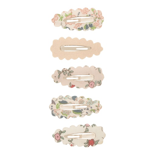 Haarspeld geschulpte bloemen mini (5 stuks) multicolor