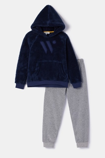 Sweater en broek donkerblauw 