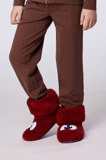 Pantoffels donkerrood 
