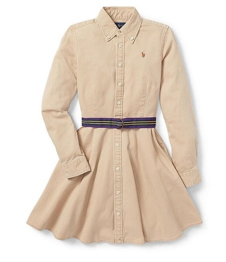 Jurk classic khaki 