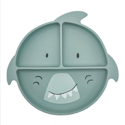 Siliconen bord met vakjes en zuignap mr. shark 