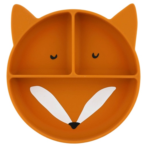 Bord silicone met vakjes en zuignap mr. fox 