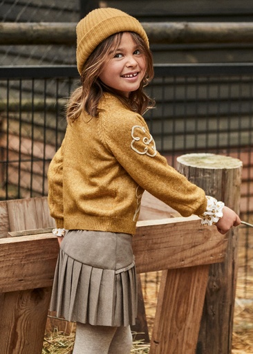 Geplooide skort col. mole 
