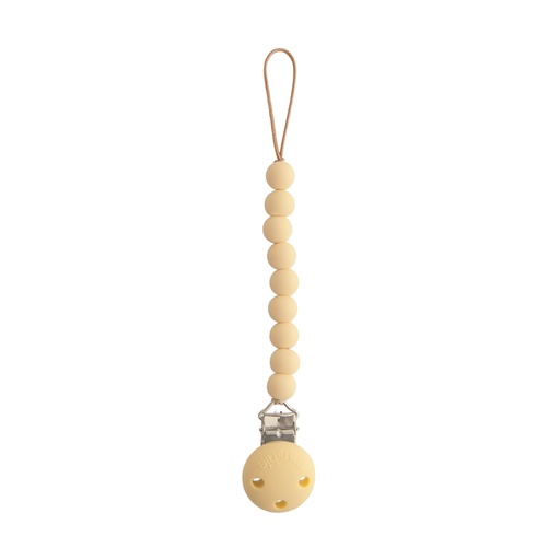 Pacifier clip hera - siliconen fopspeenketting Pale Yellow 