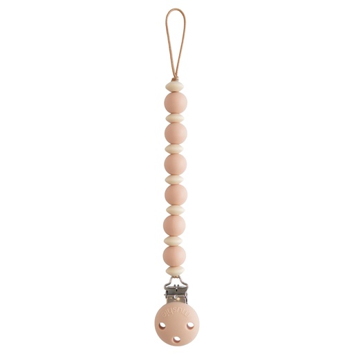 Pacifier clip luna - siliconen fopspeenketting blush 