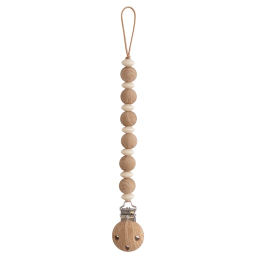 Pacifier clip luna - siliconen fopspeenketting Faux Wood 
