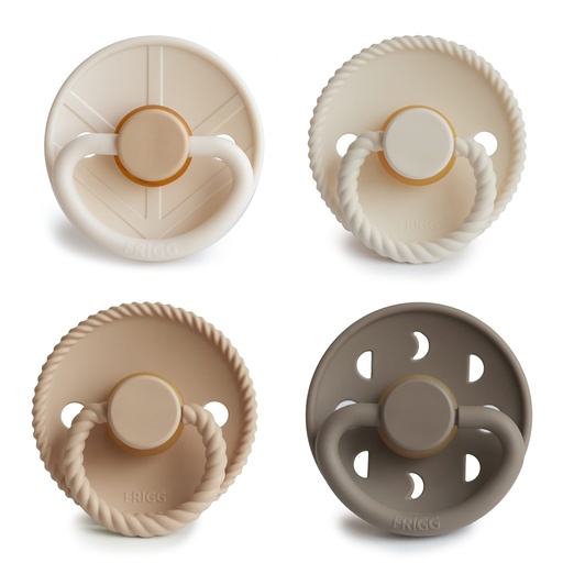 Fopspeen set latex (4 stuks) CRYSTAL SPARKLE 