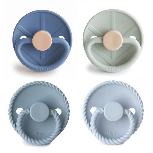 Fopspeen set silicone (4 stuks) SKYLINE SERENITY 