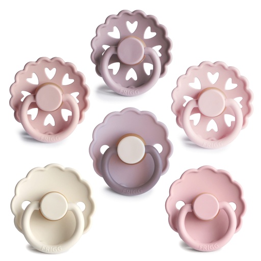 Fopspeen set latex (6 stuks) BLOOMING LOVE 