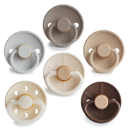 Fopspeen set latex (6 stuks) EARTHY WONDER 