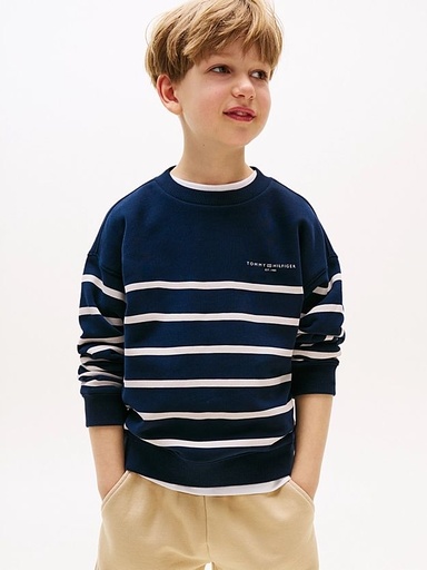 Trui dark night navy stripe 