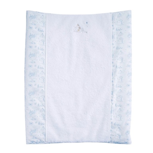 Hoes verzorgingskussen (Blue Garden Party) Light blue printed 