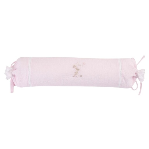 Baby roll cushion - Lines Pink Garden Party