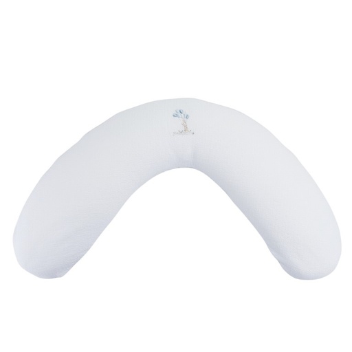 Zwangerschapskussen – Gewafeld (Pink Garden Party) White/light blue 