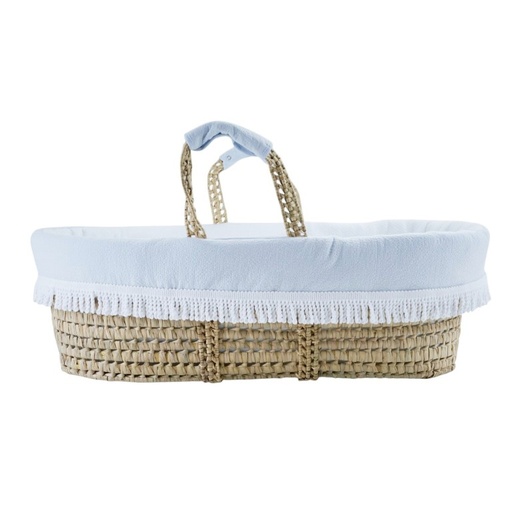 Rieten reiswieg + aankleding Blue Garden Party Light blue 