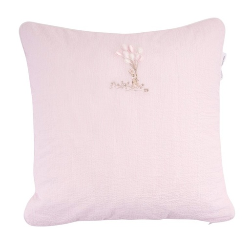Kussen geborduurd – Lijnen Pink 
