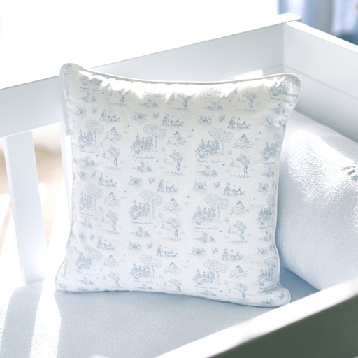 Kussen volant Gedrukt (Pink Garden Party) Light blue printed 