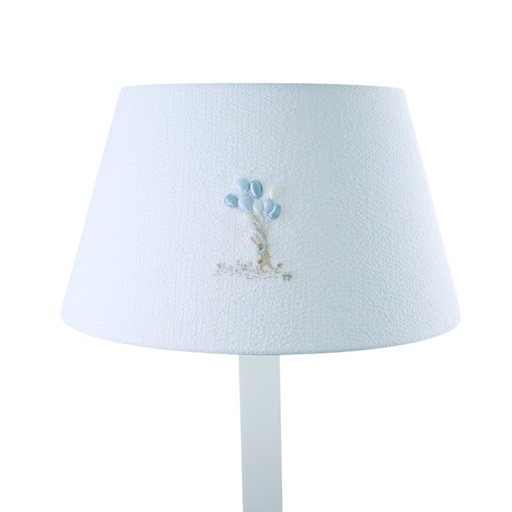 Lampekap groot geborduurd Light blue 