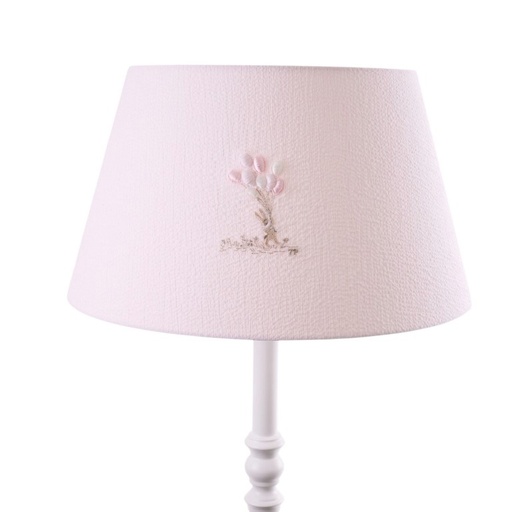 Lampekap groot geborduurd Pink 