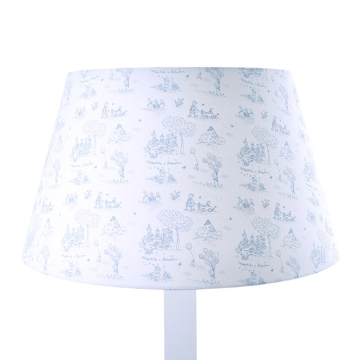 Lampekap groot Light blue printed 