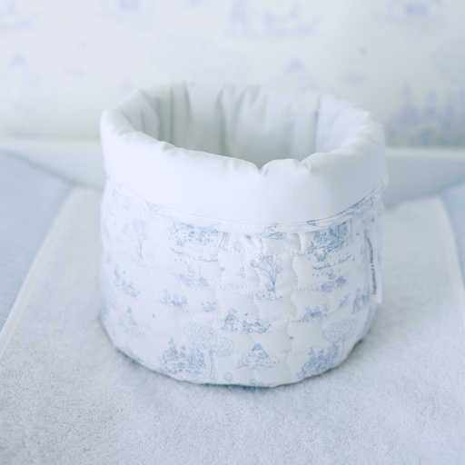 Verzorgingsmand rond Light blue printed 