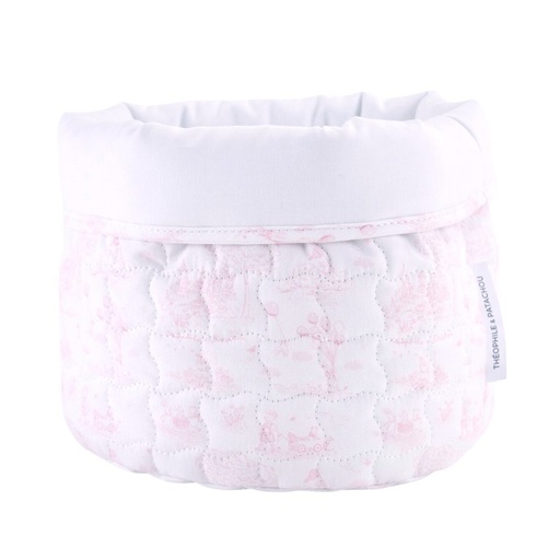 Verzorgingsmand rond Pink printed 