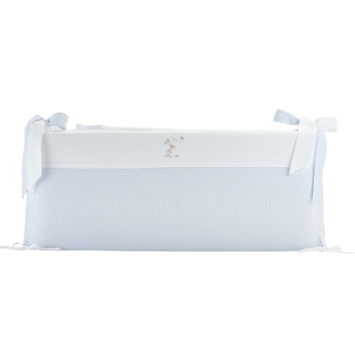 Protège lit 60cm - coton (60x60x60cm) H:30cm Bleu clair